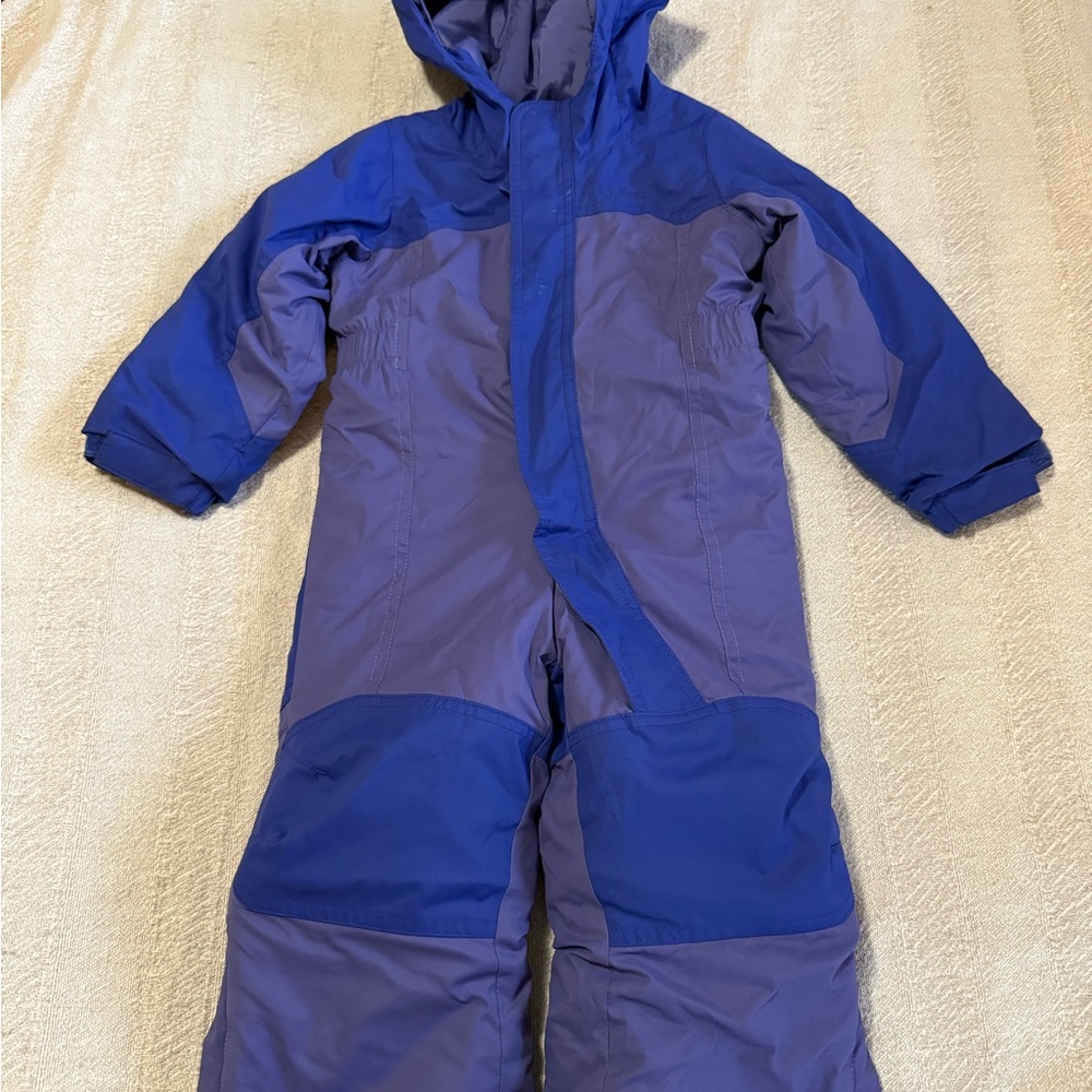 L.L. Bean Cold Busters Purple and Blue Hooded Snowsuit